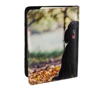 Wykjtwo Dos caniche Real otoño, Funda para Pasaporte Cartera de Viaje de Cuero PU Funda para Pasaporte Fundas para Pasaporte 6,5 Pulgadas