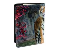 Wykjtwo El Tigre, Funda para Pasaporte Cartera de Viaje de Cuero PU Funda para Pasaporte Fundas para Pasaporte 6,5 Pulgadas