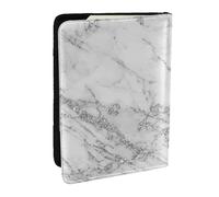 Wykjtwo Elegante Mármol Blanco Gris Plata Glitter, Funda para Pasaporte Cartera de Viaje de Cuero PU Funda para Pasaporte Fundas para Pasaporte 6,5 Pulgadas