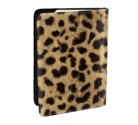 Wykjtwo Estampado Animal de Leopardo, Funda para Pasaporte Cartera de Viaje de Cuero PU Funda para Pasaporte Fundas para Pasaporte 6,5 Pulgadas