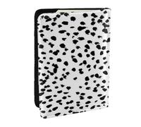 Wykjtwo Estampado Animal en Blanco y Negro con Lunares dálmatas, Funda para Pasaporte Cartera de Viaje de Cuero PU Funda para Pasaporte Fundas para Pasaporte 6,5 Pulgadas
