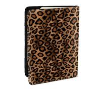 Wykjtwo Estampado Animal Leopardo marrón, Funda para Pasaporte Cartera de Viaje de Cuero PU Funda para Pasaporte Fundas para Pasaporte 6,5 Pulgadas