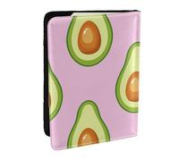 Wykjtwo Estampado De Aguacate Rosa, Funda para Pasaporte Cartera de Viaje de Cuero PU Funda para Pasaporte Fundas para Pasaporte 6,5 Pulgadas