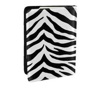 Wykjtwo Estampado de Cebra en Blanco y Negro, Funda para Pasaporte Cartera de Viaje de Cuero PU Funda para Pasaporte Fundas para Pasaporte 6,5 Pulgadas