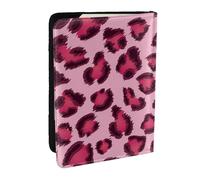 Wykjtwo Estampado de Cebra Rosa, Funda para Pasaporte Cartera de Viaje de Cuero PU Funda para Pasaporte Fundas para Pasaporte 6,5 Pulgadas