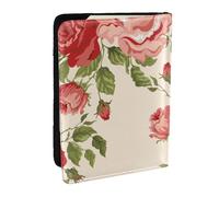 Wykjtwo Estampado de Flores Retro., Funda para Pasaporte Cartera de Viaje de Cuero PU Funda para Pasaporte Fundas para Pasaporte 6,5 Pulgadas
