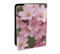 Wykjtwo Estampado de Flores Rosas, Funda para Pasaporte Cartera de Viaje de Cuero PU Funda para Pasaporte Fundas para Pasaporte 6,5 Pulgadas