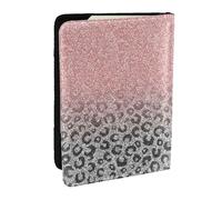 Wykjtwo Estampado de Leopardo con Brillo Plateado y Oro Rosa, Funda para Pasaporte Cartera de Viaje de Cuero PU Funda para Pasaporte Fundas para Pasaporte 6,5 Pulgadas