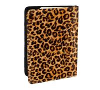 Wykjtwo Estampado de Leopardo, Funda para Pasaporte Cartera de Viaje de Cuero PU Funda para Pasaporte Fundas para Pasaporte 6,5 Pulgadas