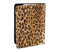 Wykjtwo Estampado de Leopardo, Funda para Pasaporte Cartera de Viaje de Cuero PU Funda para Pasaporte Fundas para Pasaporte 6,5 Pulgadas