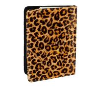 Wykjtwo Estampado de Leopardo, Funda para Pasaporte Cartera de Viaje de Cuero PU Funda para Pasaporte Fundas para Pasaporte 6,5 Pulgadas