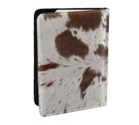 Wykjtwo Estampado de Piel de Vaca, Funda para Pasaporte Cartera de Viaje de Cuero PU Funda para Pasaporte Fundas para Pasaporte 6,5 Pulgadas