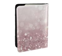 Wykjtwo Estampado de Purpurina Rosa., Funda para Pasaporte Cartera de Viaje de Cuero PU Funda para Pasaporte Fundas para Pasaporte 6,5 Pulgadas