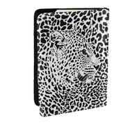 Wykjtwo Estampado De Tigre Y Leopardo En Blanco Y Negro, Funda para Pasaporte Cartera de Viaje de Cuero PU Funda para Pasaporte Fundas para Pasaporte 6,5 Pulgadas