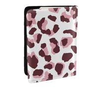 Wykjtwo Estampado Leopardo Sin Costura Rosa Animales Africanos, Funda para Pasaporte Cartera de Viaje de Cuero PU Funda para Pasaporte Fundas para Pasaporte 6,5 Pulgadas