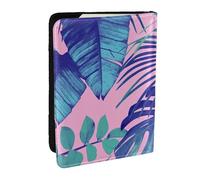Wykjtwo Estampado Rosa Tropical, Funda para Pasaporte Cartera de Viaje de Cuero PU Funda para Pasaporte Fundas para Pasaporte 6,5 Pulgadas