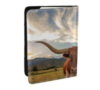 Wykjtwo Estampado Vaca Animal, Funda para Pasaporte Cartera de Viaje de Cuero PU Funda para Pasaporte Fundas para Pasaporte 6,5 Pulgadas
