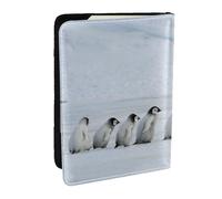 Wykjtwo Familia de pingüinos, Funda para Pasaporte Cartera de Viaje de Cuero PU Funda para Pasaporte Fundas para Pasaporte 6,5 Pulgadas