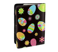 Wykjtwo Felices Pascuas Coloridos Huevos De Pascua, Funda para Pasaporte Cartera de Viaje de Cuero PU Funda para Pasaporte Fundas para Pasaporte 6,5 Pulgadas