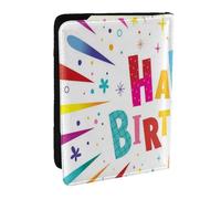 Wykjtwo Feliz cumpleaños, Funda para Pasaporte Cartera de Viaje de Cuero PU Funda para Pasaporte Fundas para Pasaporte 6,5 Pulgadas