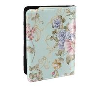 Wykjtwo Flor Acuarela Floral Primavera, Funda para Pasaporte Cartera de Viaje de Cuero PU Funda para Pasaporte Fundas para Pasaporte 6,5 Pulgadas