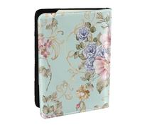 Wykjtwo Flor Acuarela Floral Primavera, Funda para Pasaporte Cartera de Viaje de Cuero PU Funda para Pasaporte Fundas para Pasaporte 6,5 Pulgadas