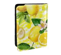 Wykjtwo flor de limon, Funda para Pasaporte Cartera de Viaje de Cuero PU Funda para Pasaporte Fundas para Pasaporte 6,5 Pulgadas