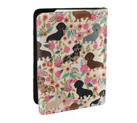 Wykjtwo flor de Perro, Funda para Pasaporte Cartera de Viaje de Cuero PU Funda para Pasaporte Fundas para Pasaporte 6,5 Pulgadas