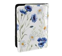 Wykjtwo Flor Dibujada a Mano, Funda para Pasaporte Cartera de Viaje de Cuero PU Funda para Pasaporte Fundas para Pasaporte 6,5 Pulgadas