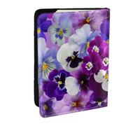 Wykjtwo Flor Purpura, Funda para Pasaporte Cartera de Viaje de Cuero PU Funda para Pasaporte Fundas para Pasaporte 6,5 Pulgadas