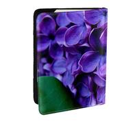 Wykjtwo Flor Violeta, Funda para Pasaporte Cartera de Viaje de Cuero PU Funda para Pasaporte Fundas para Pasaporte 6,5 Pulgadas