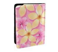 Wykjtwo Flores Tropicales Rosadas y Naranjas, Funda para Pasaporte Cartera de Viaje de Cuero PU Funda para Pasaporte Fundas para Pasaporte 6,5 Pulgadas