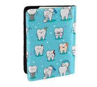 Wykjtwo Fondo de Dientes, Funda para Pasaporte Cartera de Viaje de Cuero PU Funda para Pasaporte Fundas para Pasaporte 6,5 Pulgadas