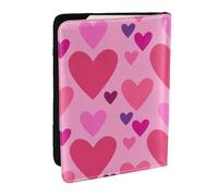 Wykjtwo Forma de Amor Rosa, Funda para Pasaporte Cartera de Viaje de Cuero PU Funda para Pasaporte Fundas para Pasaporte 6,5 Pulgadas