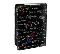 Wykjtwo Fórmulas matemáticas de Ecuaciones matemáticas, Funda para Pasaporte Cartera de Viaje de Cuero PU Funda para Pasaporte Fundas para Pasaporte 6,5 Pulgadas