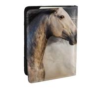 Wykjtwo Foto de Caballo Salvaje, Funda para Pasaporte Cartera de Viaje de Cuero PU Funda para Pasaporte Fundas para Pasaporte 6,5 Pulgadas