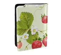 Wykjtwo Fresa Encantadora, Funda para Pasaporte Cartera de Viaje de Cuero PU Funda para Pasaporte Fundas para Pasaporte 6,5 Pulgadas