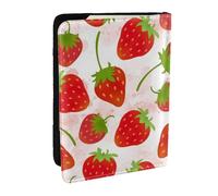 Wykjtwo Fresa, Funda para Pasaporte Cartera de Viaje de Cuero PU Funda para Pasaporte Fundas para Pasaporte 6,5 Pulgadas
