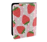 Wykjtwo Fresa, Funda para Pasaporte Cartera de Viaje de Cuero PU Funda para Pasaporte Fundas para Pasaporte 6,5 Pulgadas