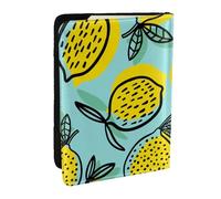 Wykjtwo Fruta De Limón Amarillo Abucaky, Funda para Pasaporte Cartera de Viaje de Cuero PU Funda para Pasaporte Fundas para Pasaporte 6,5 Pulgadas