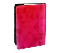 Wykjtwo Fucsia Triángulo Geométrico, Funda para Pasaporte Cartera de Viaje de Cuero PU Funda para Pasaporte Fundas para Pasaporte 6,5 Pulgadas