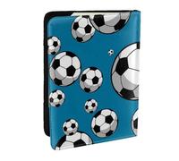 Wykjtwo Fútbol, Funda para Pasaporte Cartera de Viaje de Cuero PU Funda para Pasaporte Fundas para Pasaporte 6,5 Pulgadas