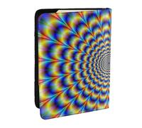 Wykjtwo GIF de ilusión óptica en Espiral, Funda para Pasaporte Cartera de Viaje de Cuero PU Funda para Pasaporte Fundas para Pasaporte 6,5 Pulgadas