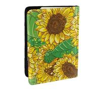 Wykjtwo Girasol, Funda para Pasaporte Cartera de Viaje de Cuero PU Funda para Pasaporte Fundas para Pasaporte 6,5 Pulgadas