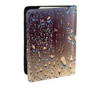 Wykjtwo Gotas de Lluvia sobre Vidrio Impreso, Funda para Pasaporte Cartera de Viaje de Cuero PU Funda para Pasaporte Fundas para Pasaporte 6,5 Pulgadas