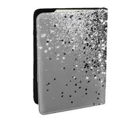 Wykjtwo Gris Plata Brillante, Funda para Pasaporte Cartera de Viaje de Cuero PU Funda para Pasaporte Fundas para Pasaporte 6,5 Pulgadas