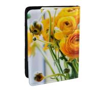 Wykjtwo Hermosa flor, Funda para Pasaporte Cartera de Viaje de Cuero PU Funda para Pasaporte Fundas para Pasaporte 6,5 Pulgadas
