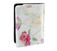 Wykjtwo Hermosa Primavera Floral Fresca, Funda para Pasaporte Cartera de Viaje de Cuero PU Funda para Pasaporte Fundas para Pasaporte 6,5 Pulgadas