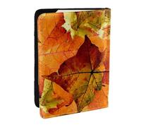 Wykjtwo Hermosas Hojas de otoño, Funda para Pasaporte Cartera de Viaje de Cuero PU Funda para Pasaporte Fundas para Pasaporte 6,5 Pulgadas