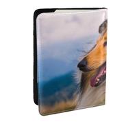 Wykjtwo Hermoso Collie áspero, Funda para Pasaporte Cartera de Viaje de Cuero PU Funda para Pasaporte Fundas para Pasaporte 6,5 Pulgadas